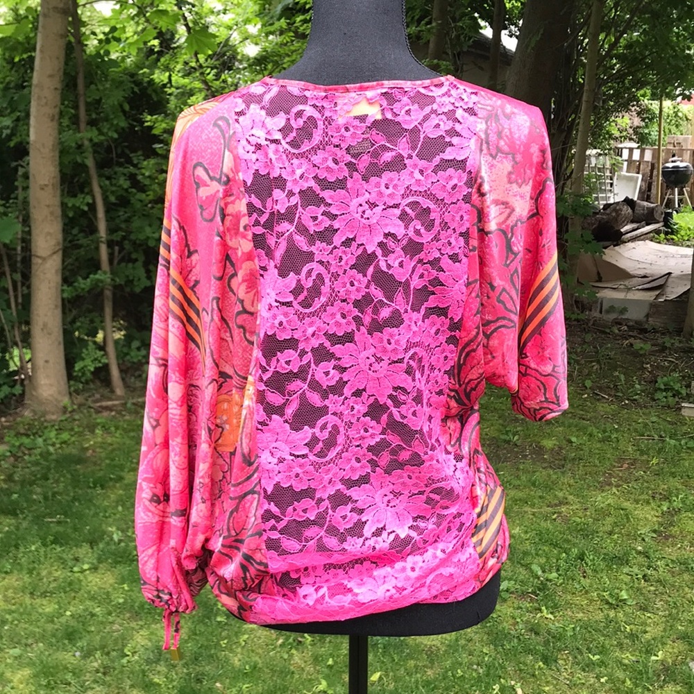 Class By Roberto Cavalli Asymmetrical Sleeve Top - image 5